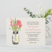 Fleurs sauvages & Mason Jar Mariage Invitations (Debout devant)