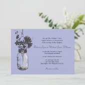 Fleurs sauvages & Mason Jar Mariage Invitations (Debout devant)