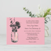Fleurs sauvages & Mason Jar Mariage Invitations (Debout devant)