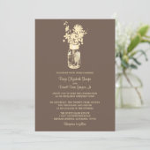 Fleurs sauvages & Mason Jar Mariage Invitations (Debout devant)