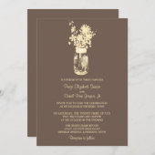 Fleurs sauvages & Mason Jar Mariage Invitations (Devant / Derrière)