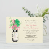 Fleurs sauvages & Mason Jar Mariage Invitations (Debout devant)