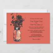 Fleurs sauvages & Mason Jar Mariage Invitations (Devant)