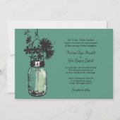 Fleurs sauvages & Mason Jar Mariage Invitations (Devant)