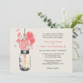 Fleurs sauvages & Mason Jar Mariage Invitations (Debout devant)