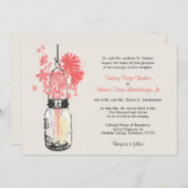 Fleurs sauvages & Mason Jar Mariage Invitations (Devant / Derrière)