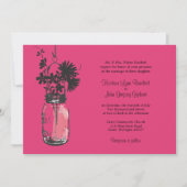 Fleurs sauvages & Mason Jar Mariage Invitations (Devant)