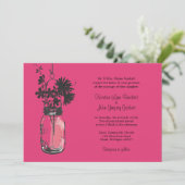 Fleurs sauvages & Mason Jar Mariage Invitations (Debout devant)