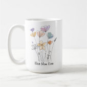 Fleurs sauvages Meilleure maman du monde Mug de la (Gauche)