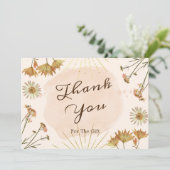 Fleurs Sauvages Merci Plat Pour La Carte Cadeau (Debout devant)