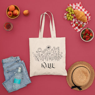 Fleurs sauvages minimales, Sac fourre-tout bohémia