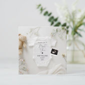 Fleurs sauvages modernes Faire-part de grossesse (Debout devant)