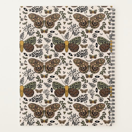 Fleurs sauvages Moth moderne Motif Abstrait (Dos)