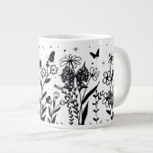 Fleurs sauvages Mug de café géant (Devant droit)