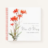 Fleurs sauvages Nouveau M. Mme Nom Mariage Livre d (Devant)