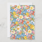 Fleurs sauvages Numéro 1 Invitation d'anniversaire (Dos)