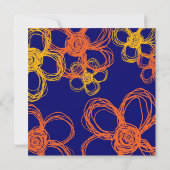 Fleurs sauvages orange et jaune Faire-part de mari (Dos)