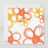 Fleurs sauvages orange et jaune Faire-part de mari (Dos)