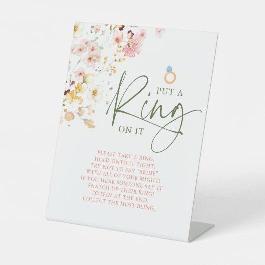 Fleurs Sauvages Panneau de Prairie d'Été Mets un A (Recto)