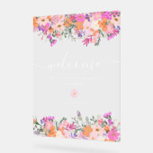 Fleurs sauvages pastel romantiques de bienvenue de (Angle)