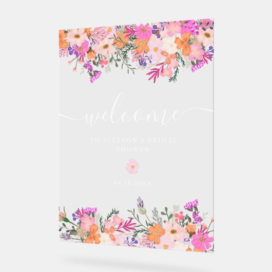 Fleurs sauvages pastel romantiques de printemps bi (Angle)