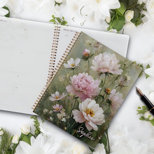 Fleurs sauvages pastel romantiques vintage personn