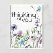 Fleurs sauvages Penser à votre carte postale (Devant)