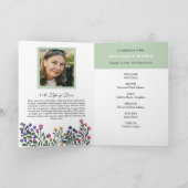 Fleurs sauvages Photo Memorial Fold Programme (Intérieur)