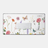 Fleurs sauvages Pressé Floral Simple Nom de bureau (Clavier et souris)