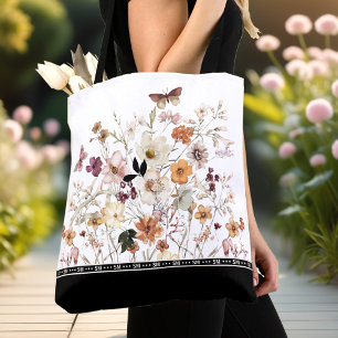 Fleurs sauvages pressés, Sac fourre-tout Monogramm
