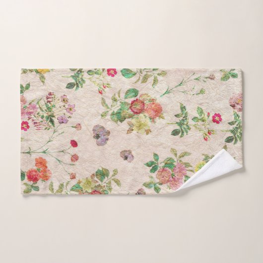 Fleurs sauvages romantiques (Serviette à main)