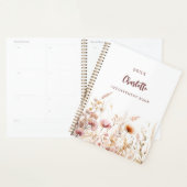 Fleurs sauvages rose beige nom rendez-vous 2027 (Devant avec enveloppe)
