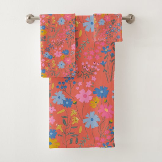 Fleurs sauvages rouges Boho modernes (En situation)