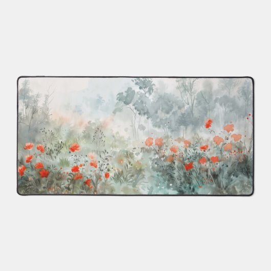 Fleurs sauvages rouges dynamiques (Recto)