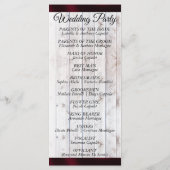 Fleurs sauvages & Ruban - Programme Mariage Bourgo (Dos)