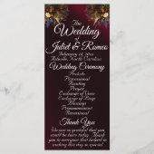 Fleurs sauvages & Ruban - Programme Mariage Bourgo (Devant)