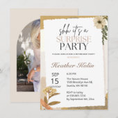 Fleurs sauvages rustiques Carte de retrait photo e (Devant / Derrière)