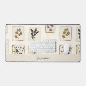 Fleurs sauvages séchées et pressées de style vinta (Clavier et souris)