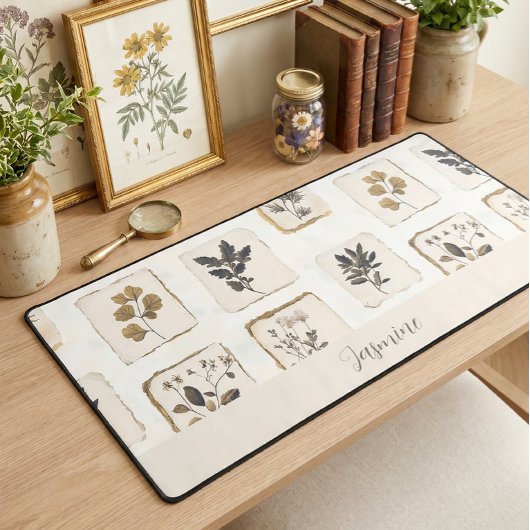 Fleurs sauvages séchées et pressées de style vinta