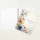 Fleurs sauvages Spirale Florale Printemps Botaniqu (Devant avec enveloppe)
