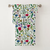 Fleurs sauvages sur blanc cassé (En situation)