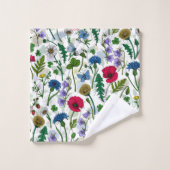 Fleurs sauvages sur blanc cassé (Gant de toilette)