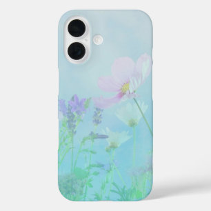 Fleurs sauvages sur coque iphone Floral bleu doux