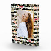 Fleurs sauvages sur le bloc photo Black White Stri (Droite)