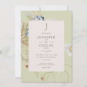 Fleurs sauvages sur le Faire-part de mariage de la (Devant)