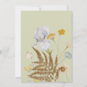 Fleurs sauvages sur le Faire-part de mariage de la (Dos)