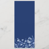 Fleurs sauvages sur menu bleu français (Dos)