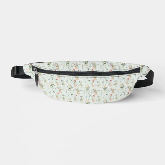 Fleurs sauvages sur Pale Green Fanny Pack (Recto)