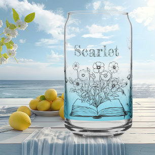 Fleurs sauvages turquoise et papillons