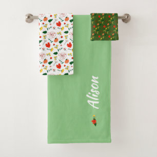 Fleurs sauvages vert blanc rouge